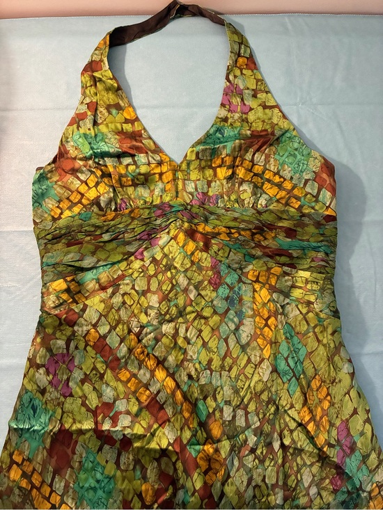 Jones New York Dresses & Skirts - JONES NEW YORK Silk Halter Neck Women's Midi Dress Size 12